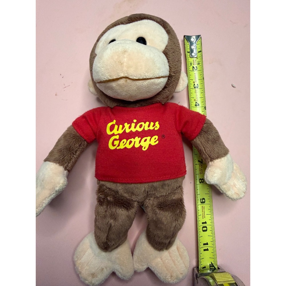 Curious George Plush Monkey Stuffed Animal Red Shirt 12 Inch Brown Toy